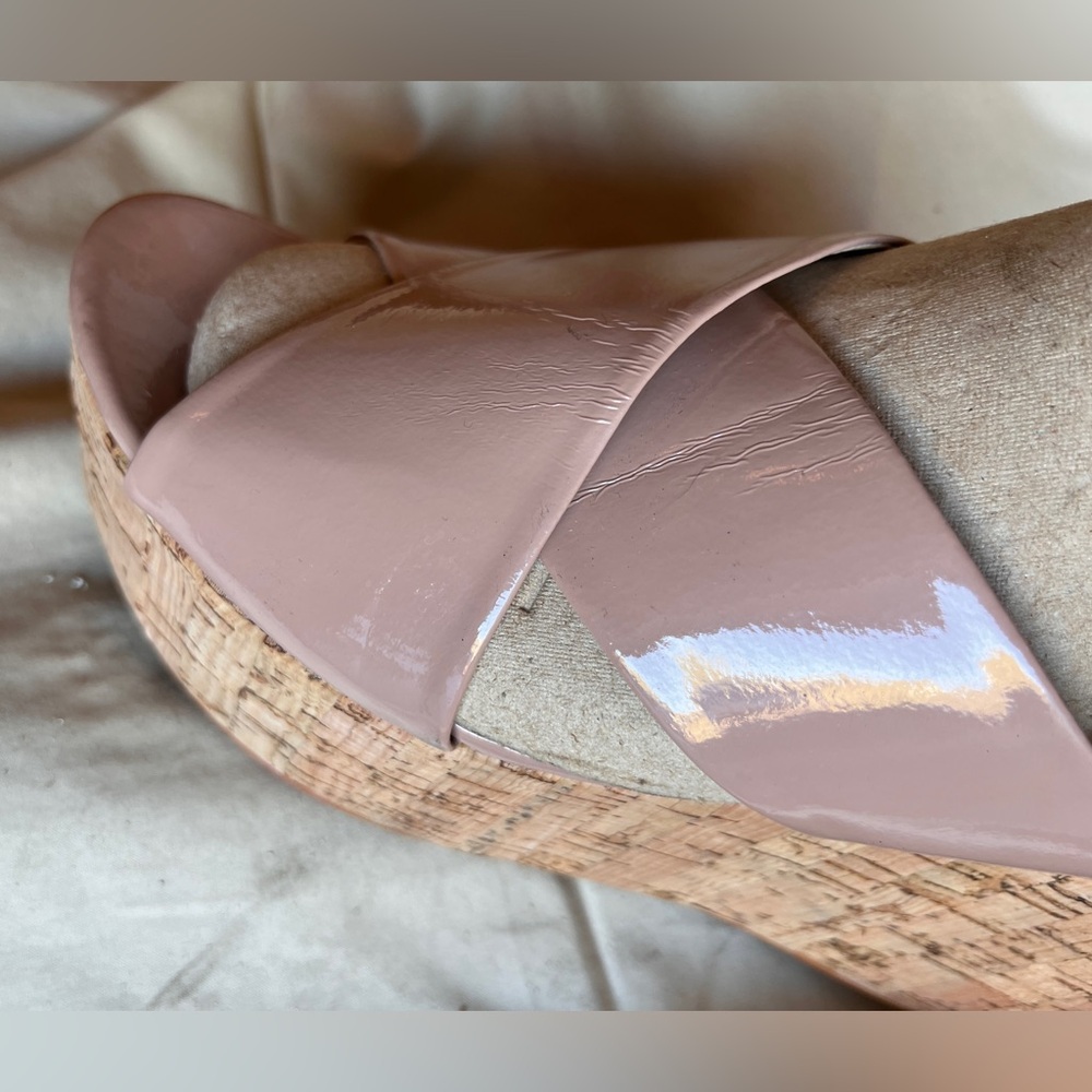 Super fun wedge heels. Nude color. New. - Picture 2 of 6